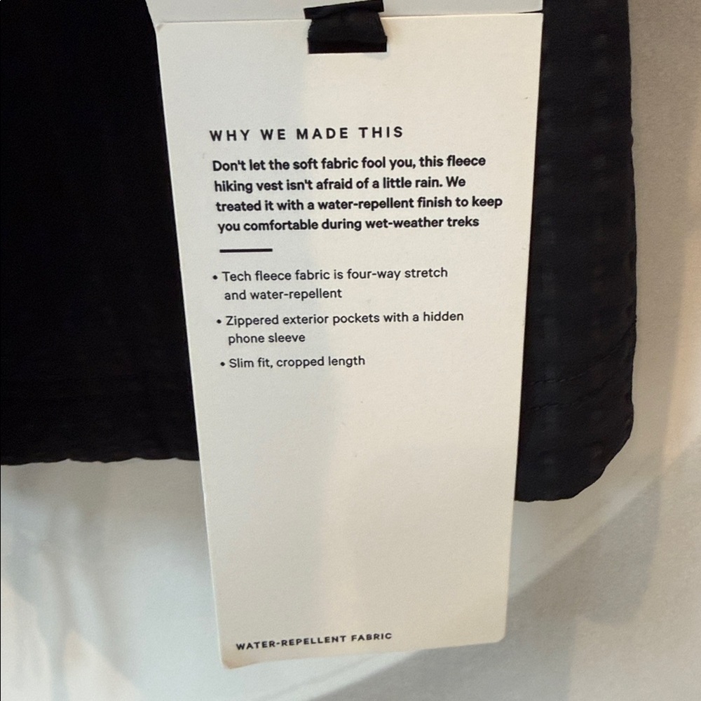 Lululemon Water-Repellent Fleece Hiking Vest! NWT - Picture 16 of 16